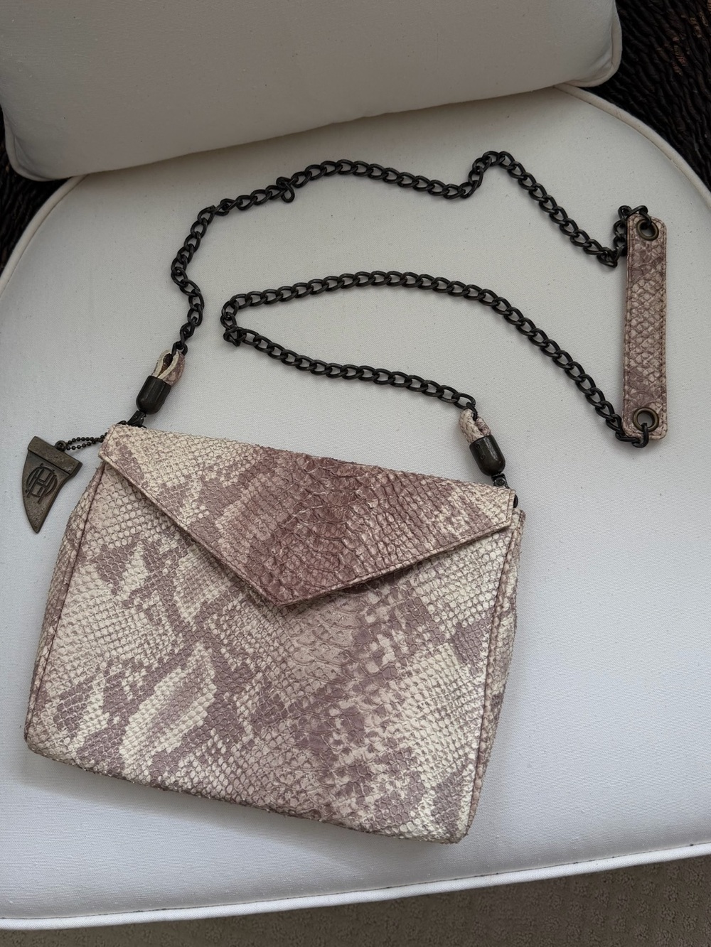 House of Harlow 1960 Snakeskin Crossbody Envelope Bag